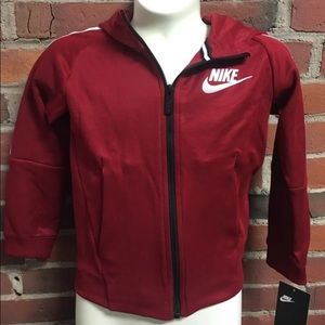 Child size hooded Red Nike Jacket